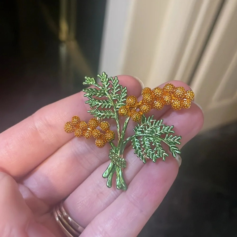 Holly Branch Brooch